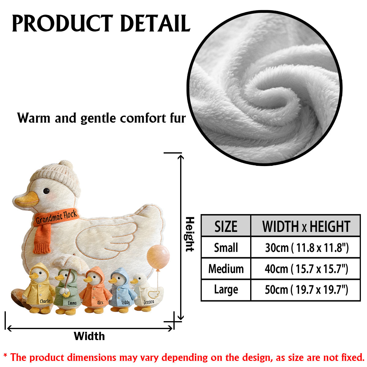 Le troupeau de grand-mère - Coussin en fausse fourrure premium personnalisé pour grand-mère