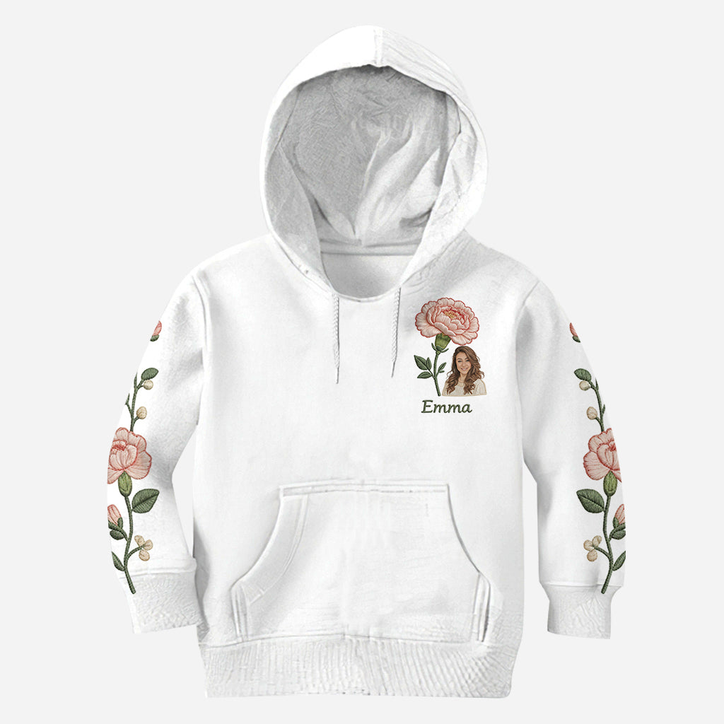 T-shirt personnalisé avec photo et fleur pour votre anniversaire - T-shirt « Amour de soi »