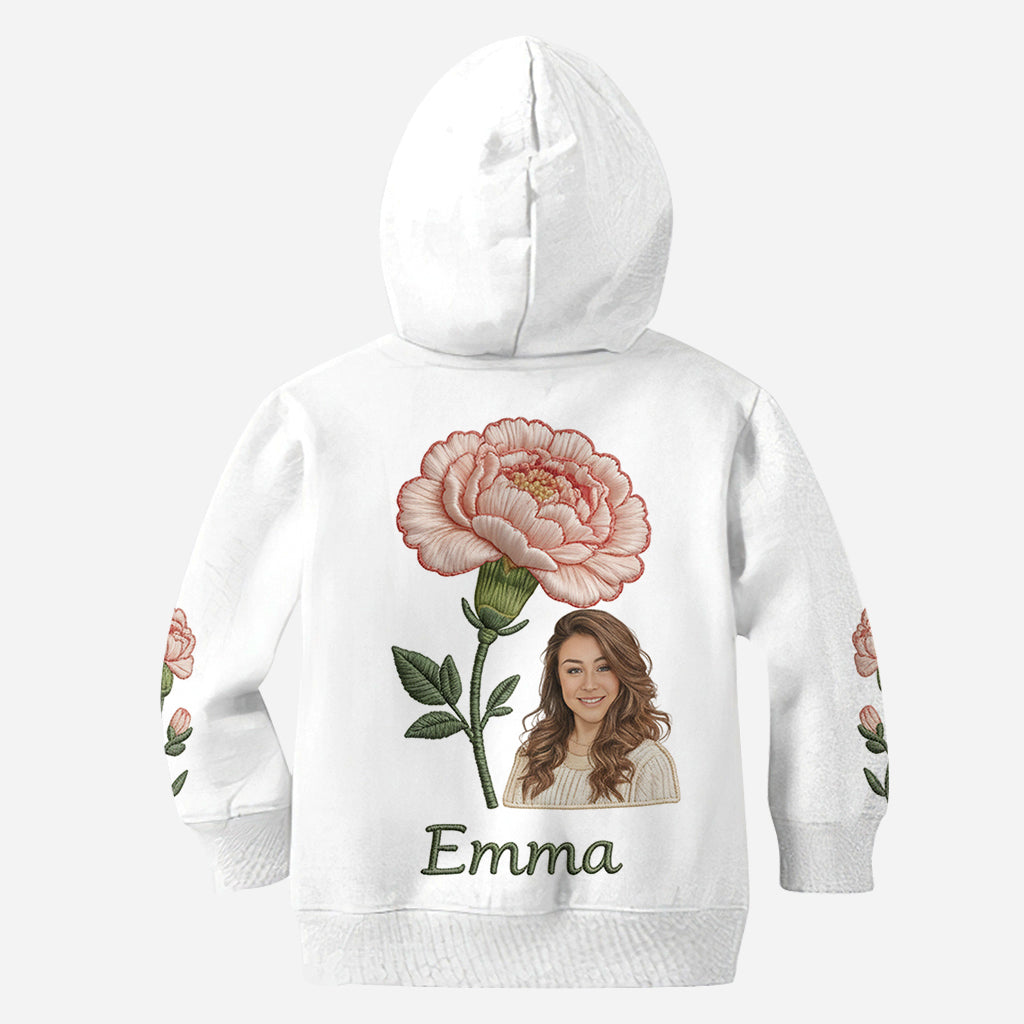 T-shirt personnalisé avec photo et fleur pour votre anniversaire - T-shirt « Amour de soi »