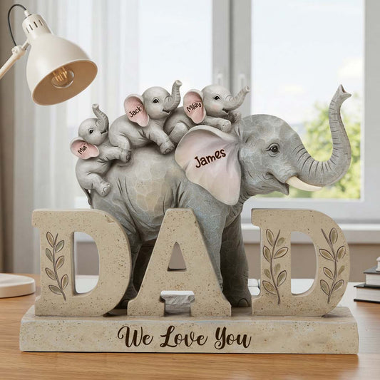 Nous t'aimons - Plaque acrylique personnalisée pour papa - Forme personnalisée