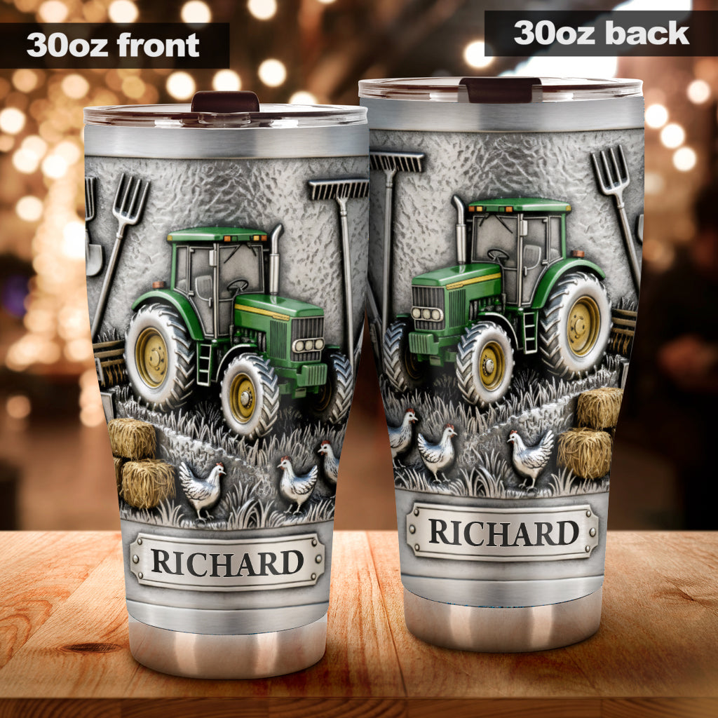 Love Tractor - Personalized Farmer Tumbler