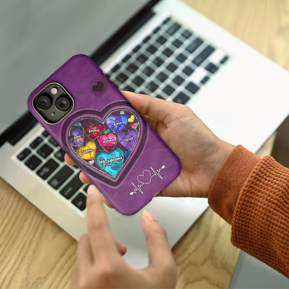 Les chéries de la maman de grand-mère - Coque de téléphone personnalisée avec impression intégrale « Grand-mère »