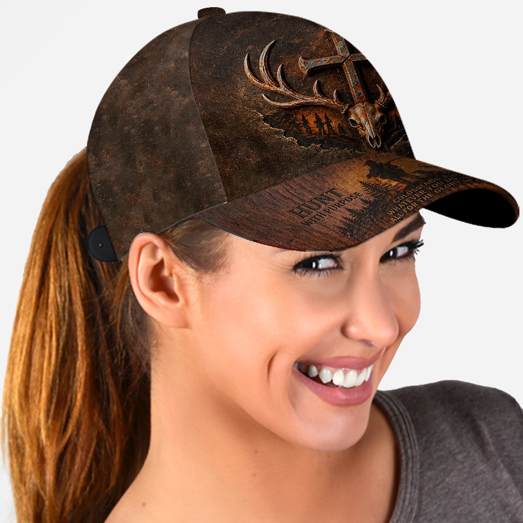 Hunt With Purpose Praise Without Ceasing - Personalized Hunting Classic Cap