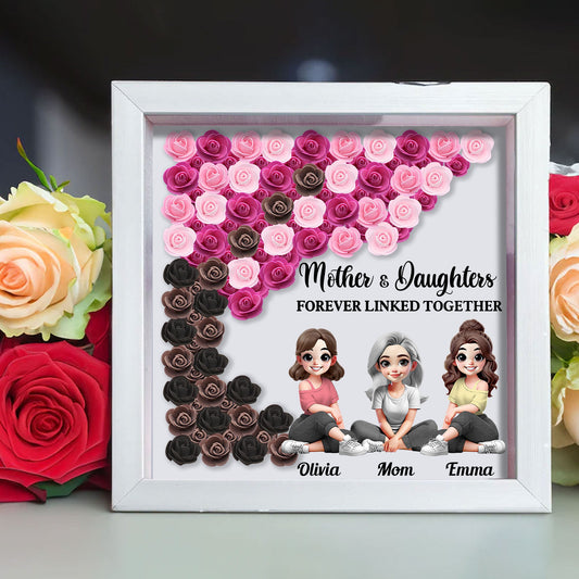 Mère et fille unies pour toujours - Boîte à fleurs personnalisée « Mère et fille »
