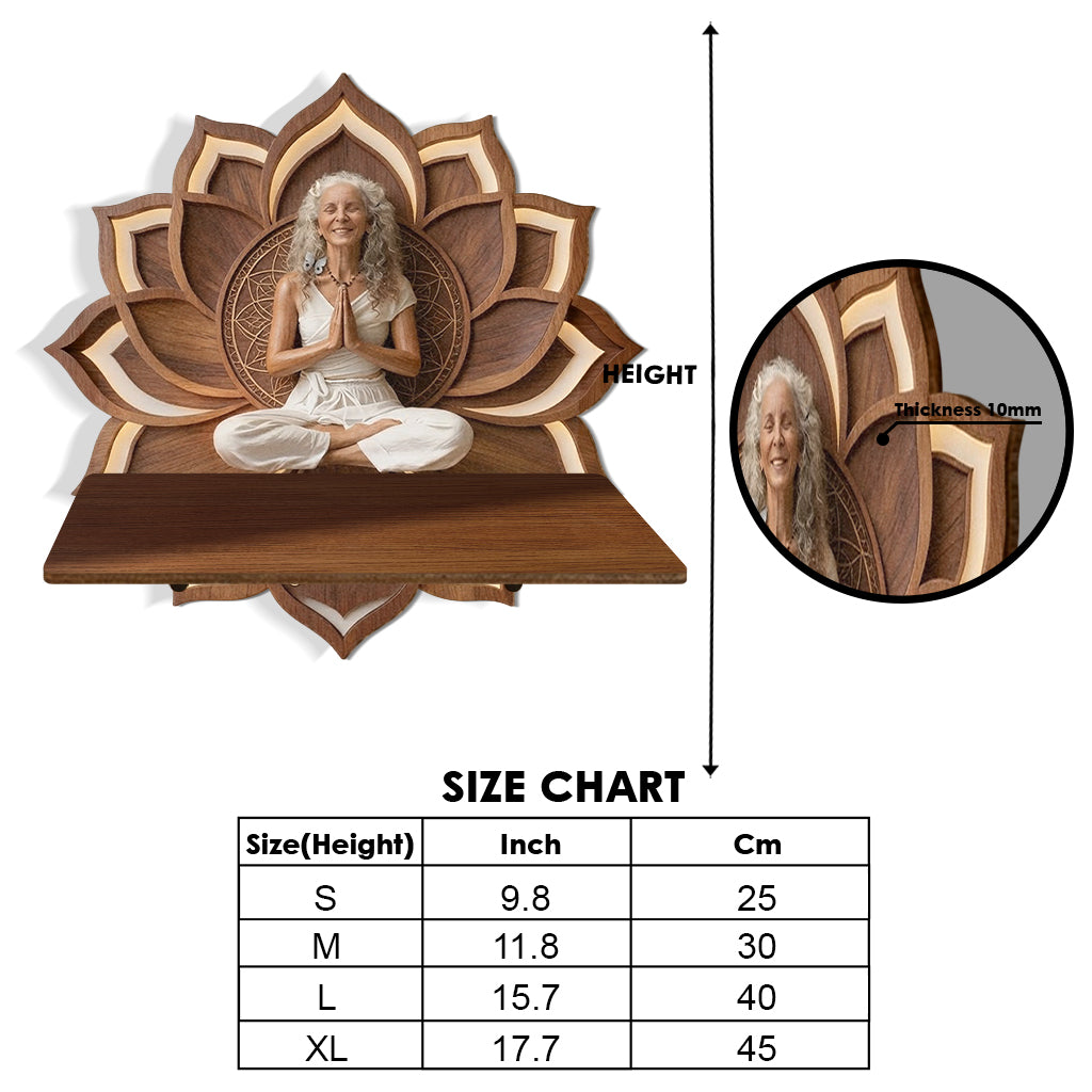 Just Breathe - Étagère Flottante en Bois Personnalisée
