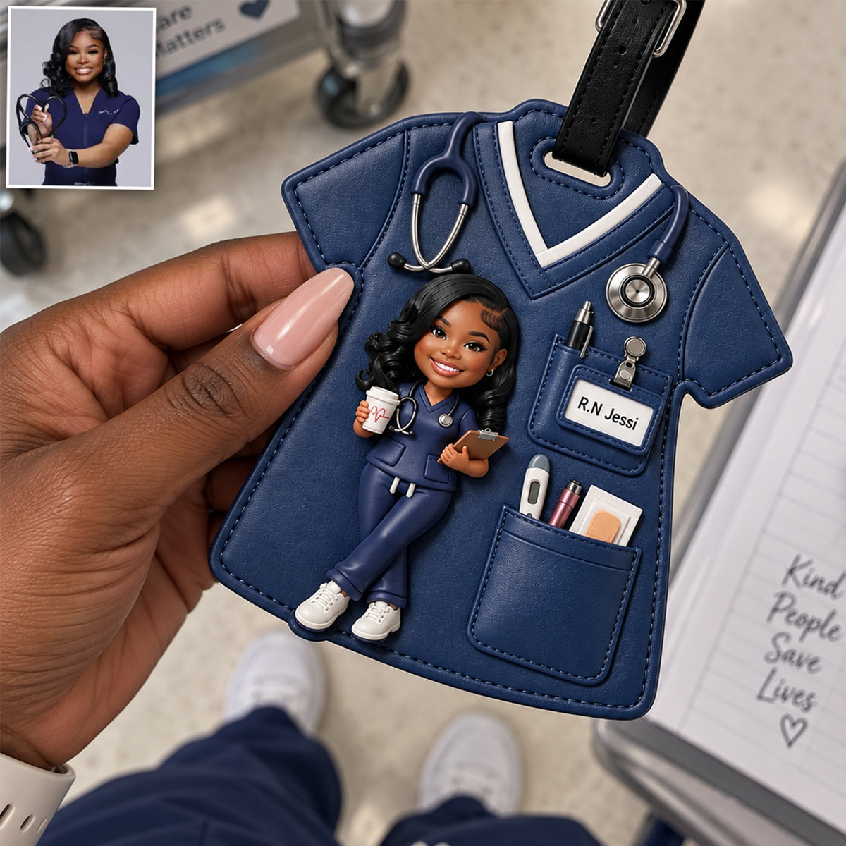 Nurse Life - Personalized Nurse Luggage Tag