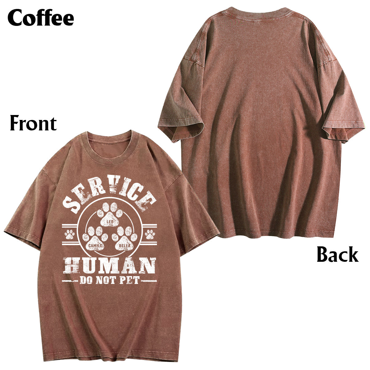 T-shirt personnalisé « Service Human Do Not Care » pour le lavage des chiens