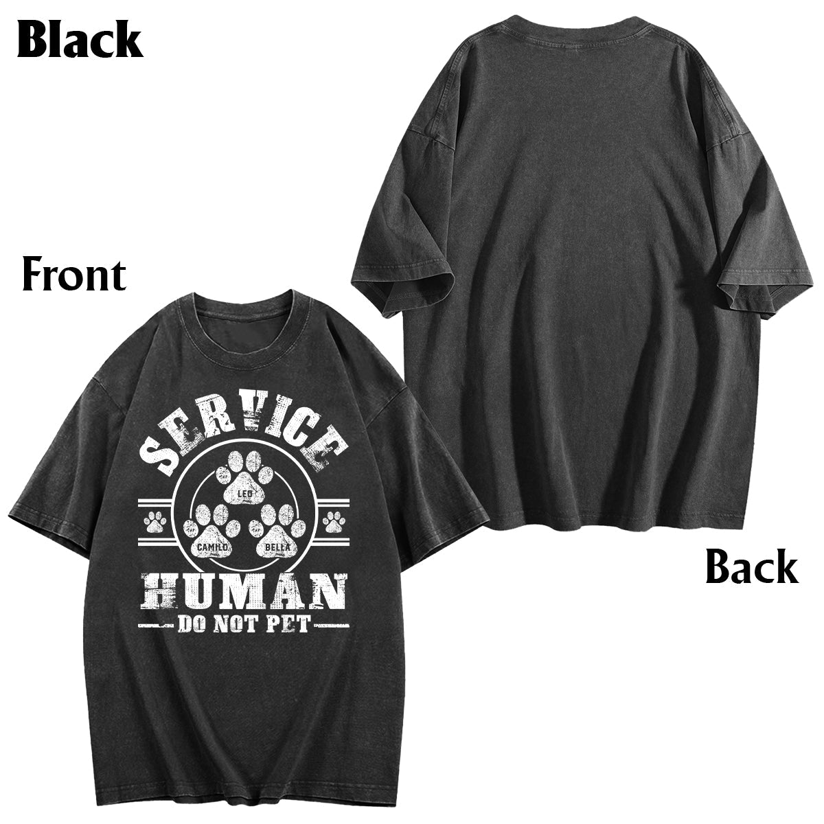 T-shirt personnalisé « Service Human Do Not Care » pour le lavage des chiens