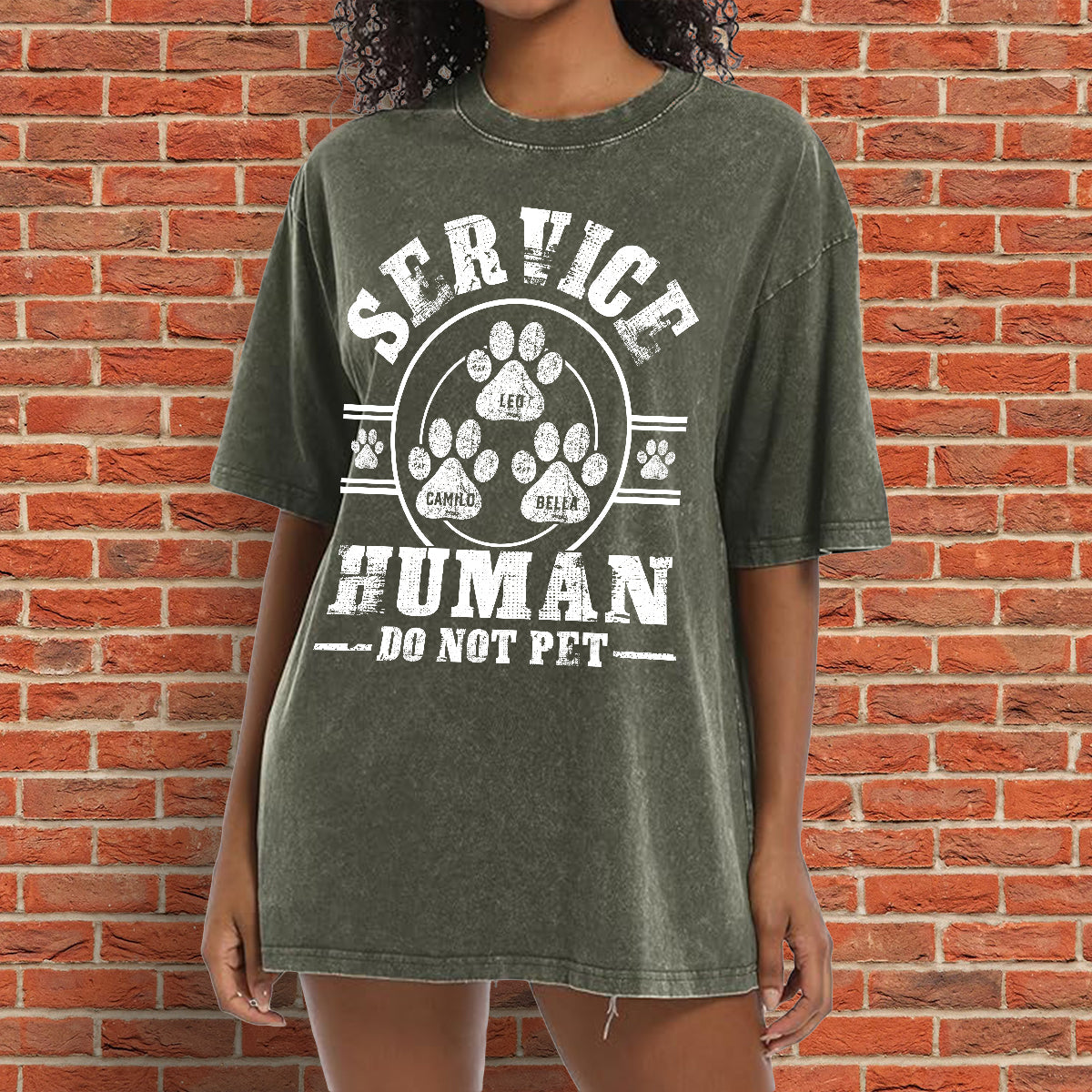 T-shirt personnalisé « Service Human Do Not Care » pour le lavage des chiens