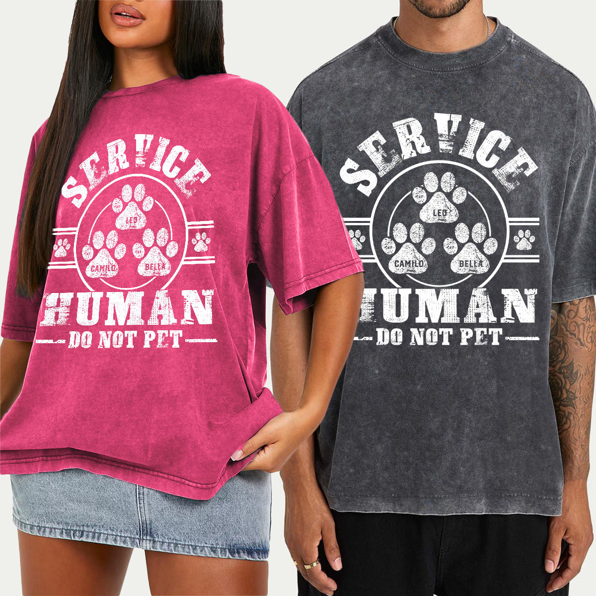 T-shirt personnalisé « Service Human Do Not Care » pour le lavage des chiens