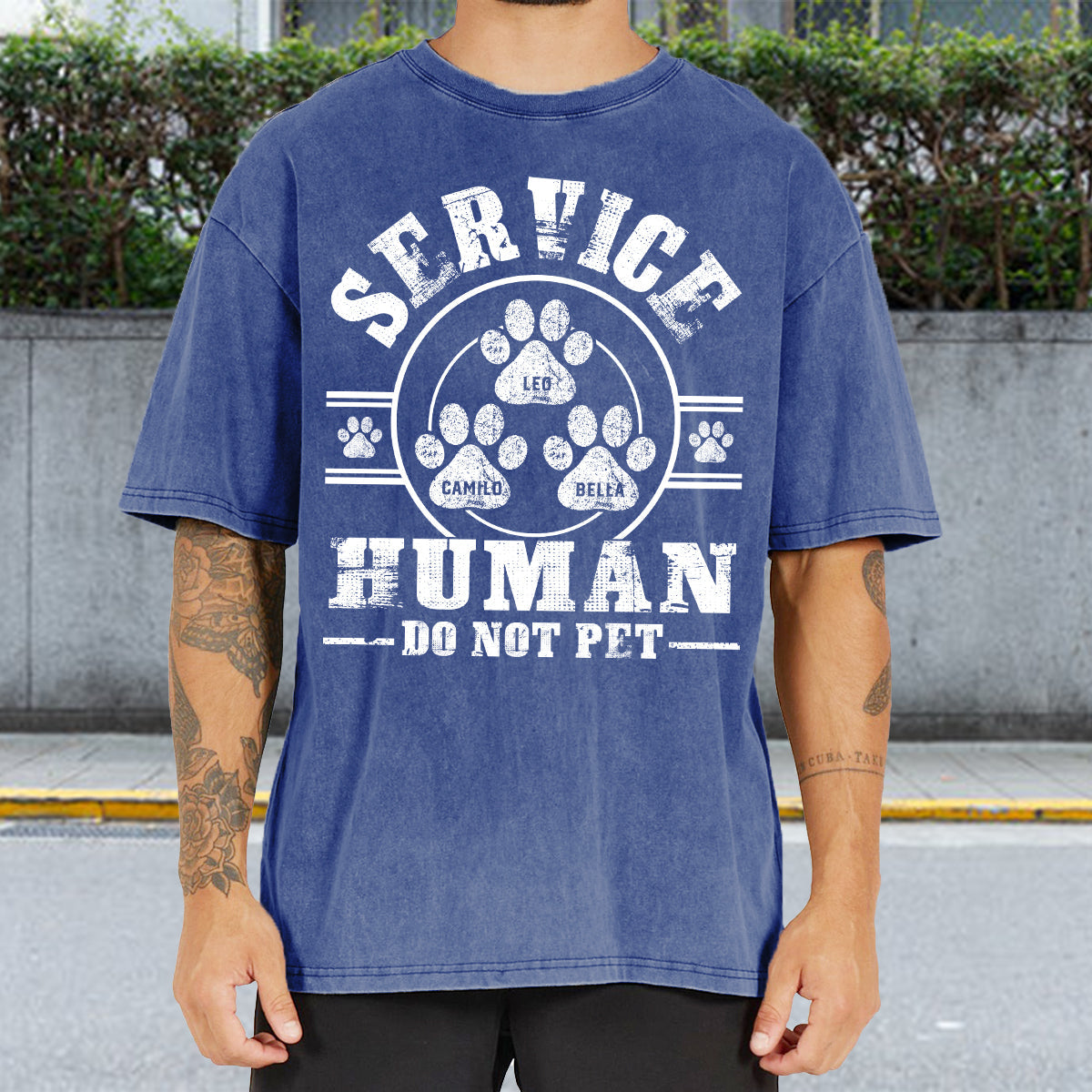 T-shirt personnalisé « Service Human Do Not Care » pour le lavage des chiens