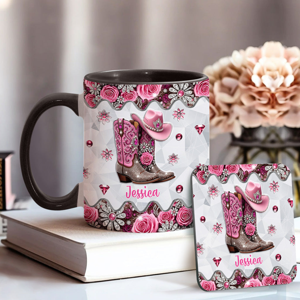 Bottes de cowgirl - Mug personnalisé à motif cowgirl