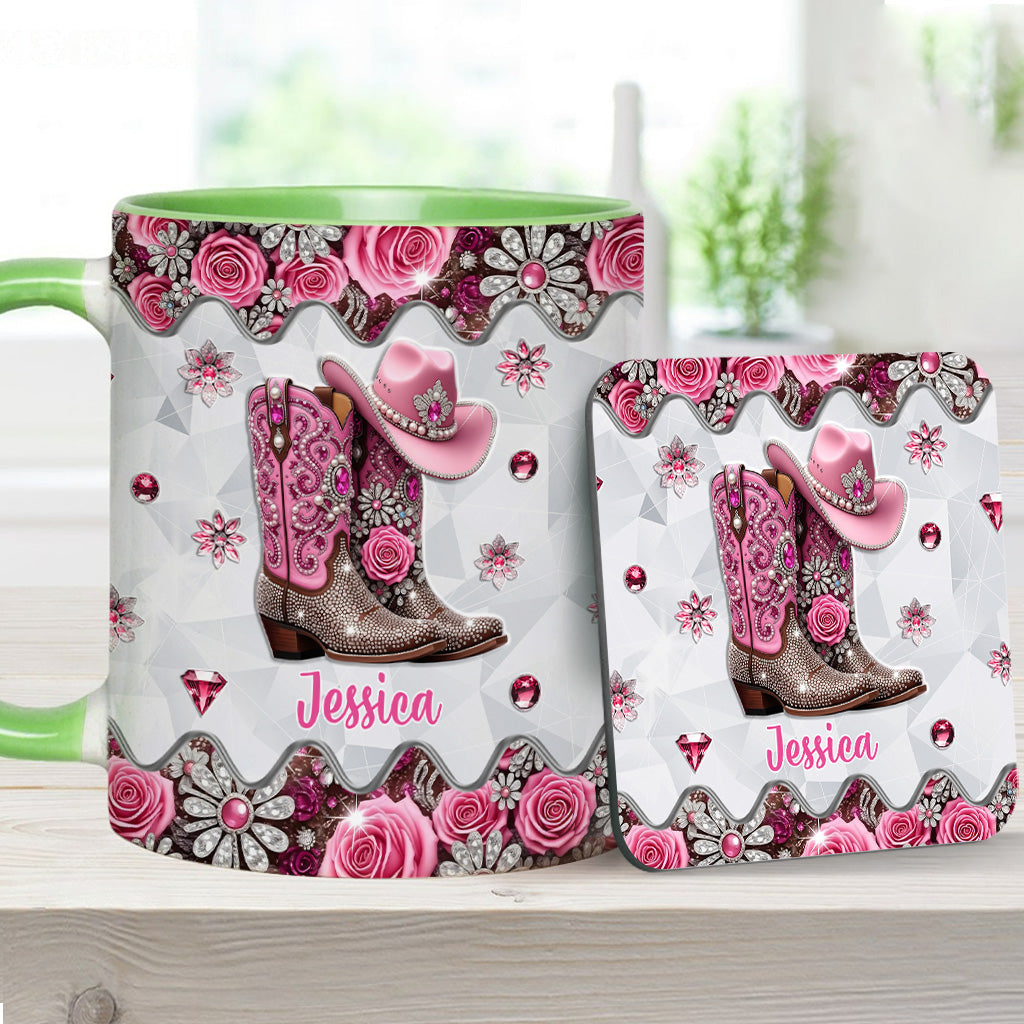 Bottes de cowgirl - Mug personnalisé à motif cowgirl
