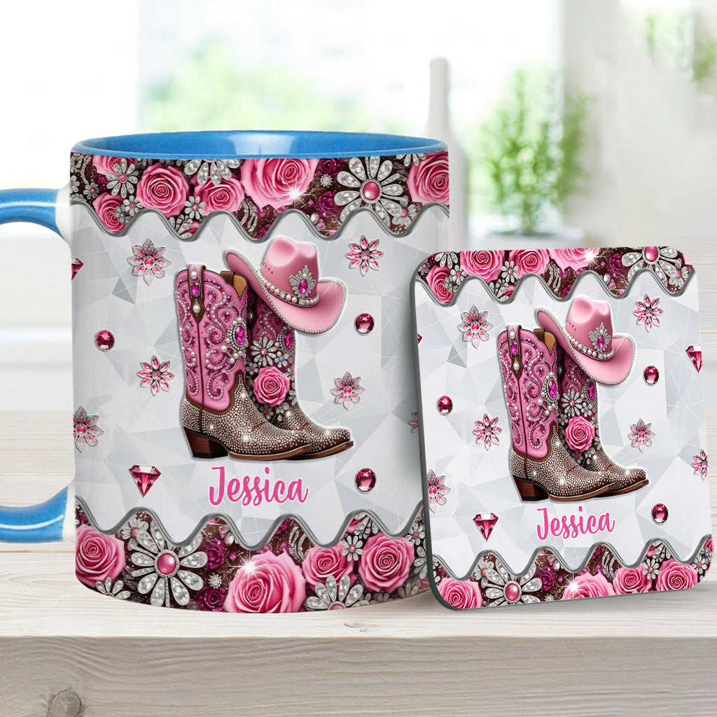 Bottes de cowgirl - Mug personnalisé à motif cowgirl