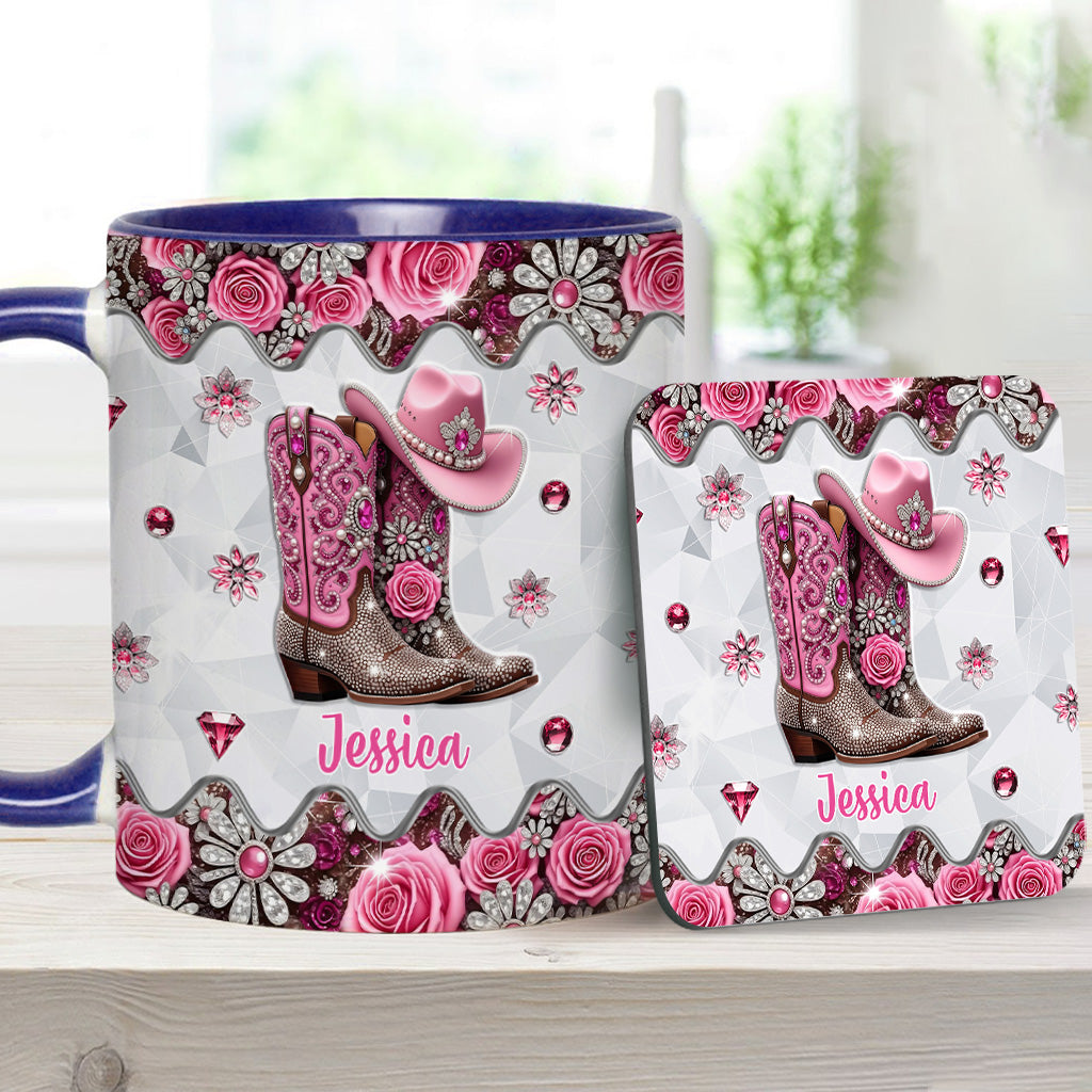 Bottes de cowgirl - Mug personnalisé à motif cowgirl