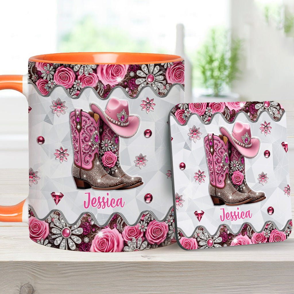 Bottes de cowgirl - Mug personnalisé à motif cowgirl