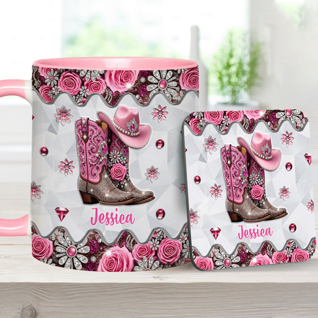 Bottes de cowgirl - Mug personnalisé à motif cowgirl