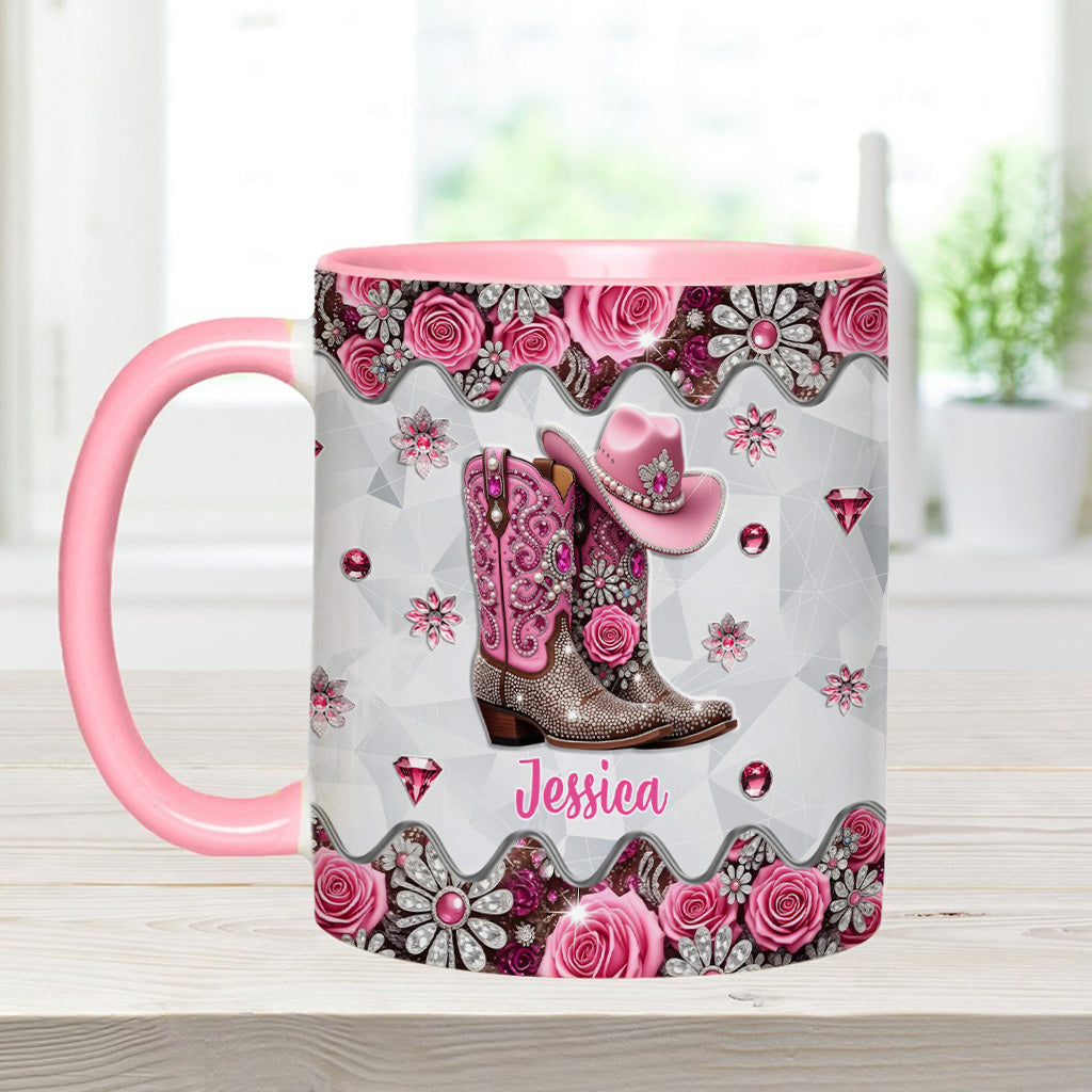 Bottes de cowgirl - Mug personnalisé à motif cowgirl