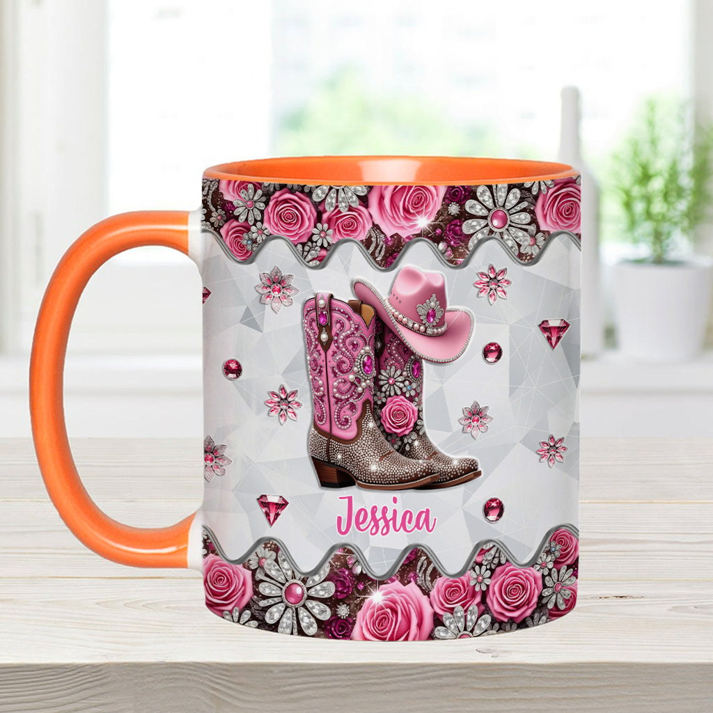 Bottes de cowgirl - Mug personnalisé à motif cowgirl