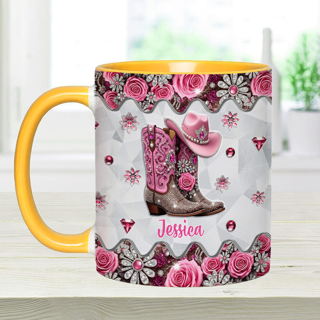 Bottes de cowgirl - Mug personnalisé à motif cowgirl
