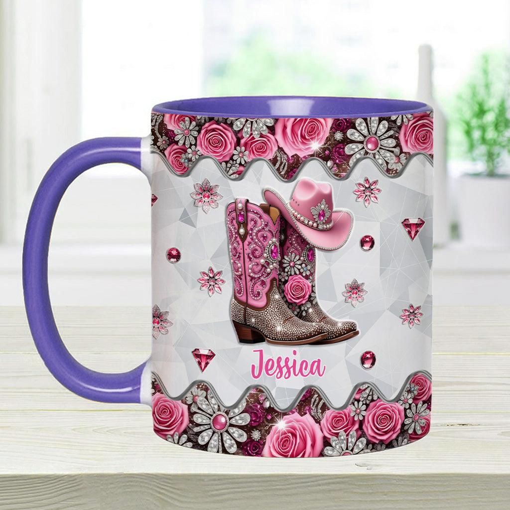Bottes de cowgirl - Mug personnalisé à motif cowgirl