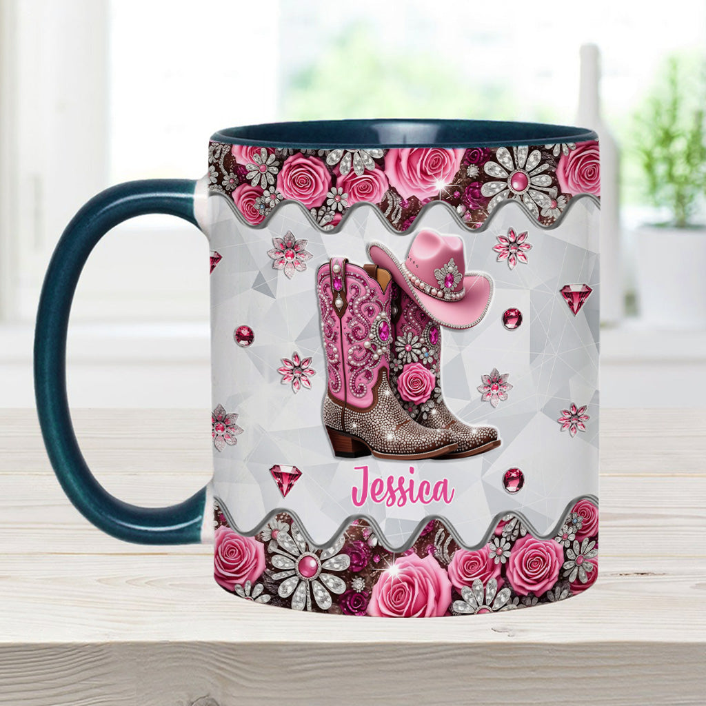 Bottes de cowgirl - Mug personnalisé à motif cowgirl