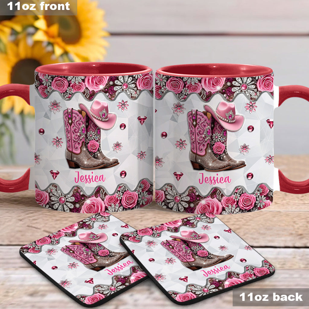 Bottes de cowgirl - Mug personnalisé à motif cowgirl