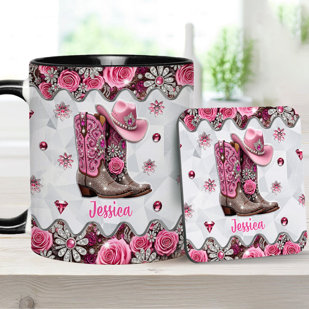 Bottes de cowgirl - Mug personnalisé à motif cowgirl
