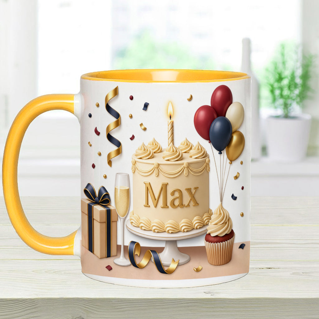 Happy Birthday - Personalized Birthday Accent Mug