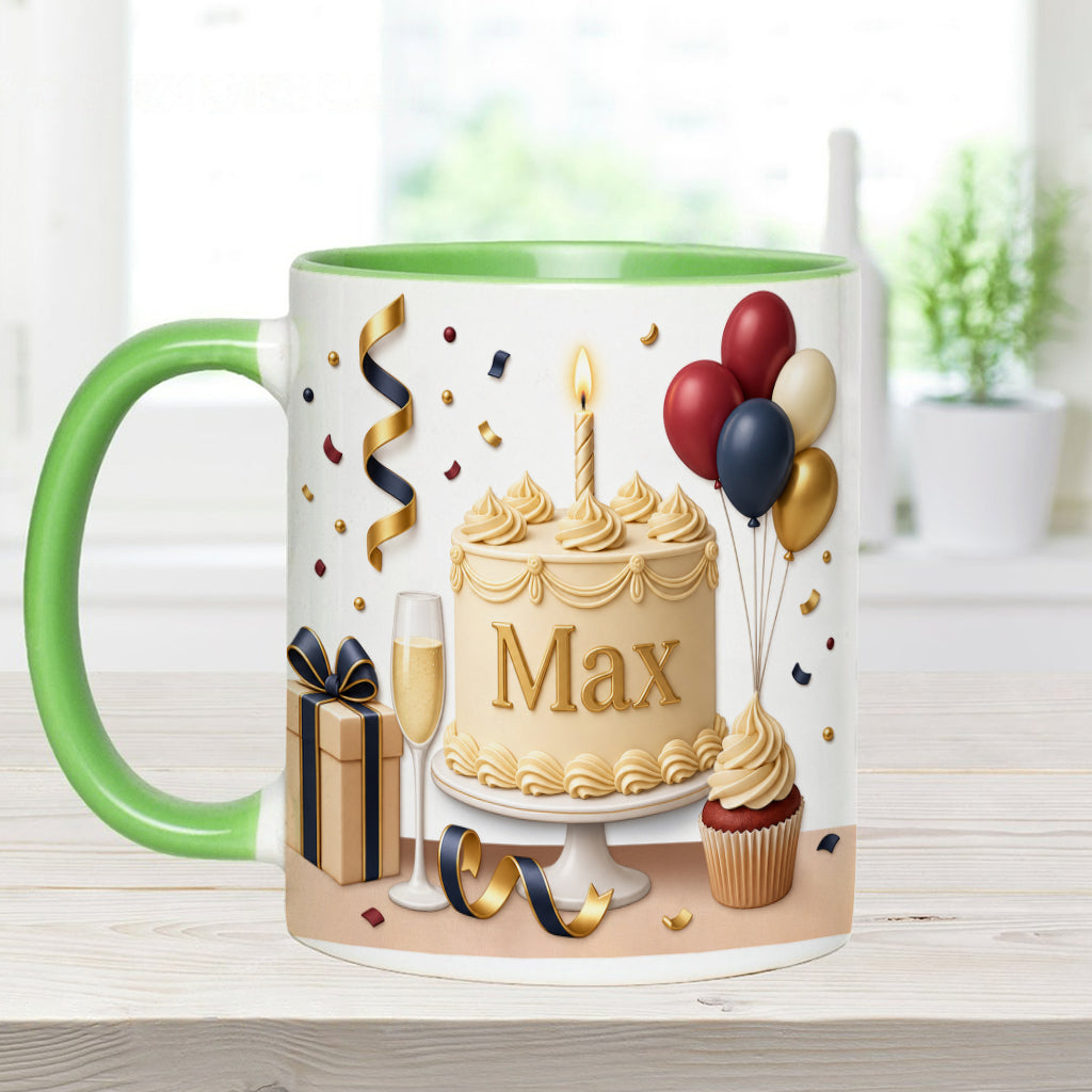 Happy Birthday - Personalized Birthday Accent Mug