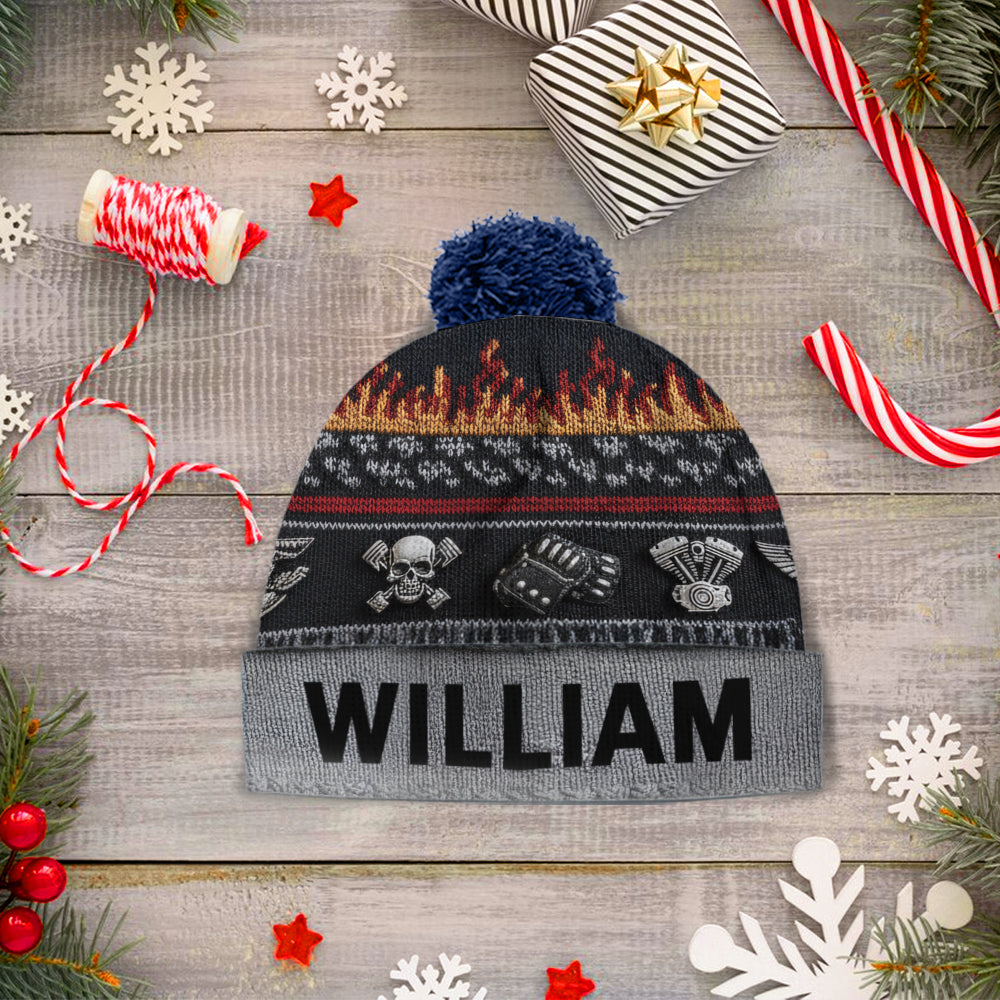 Flammes et Moteurs - Bonnet de motard personnalisé