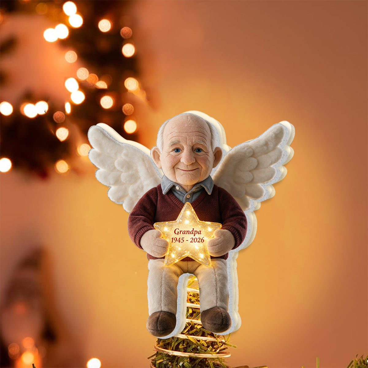 I'm Always With You - Personalized Memorial LED Light Tree Topper