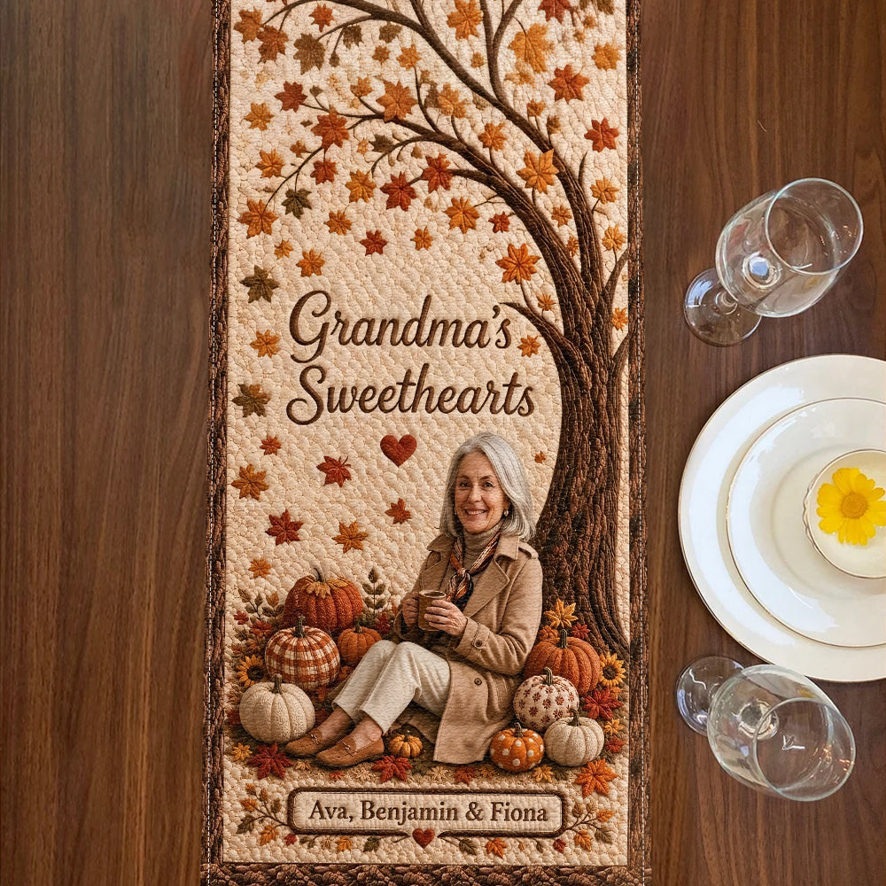 Grandma's House Fall Vibes - Personalized Grandma Table Runner