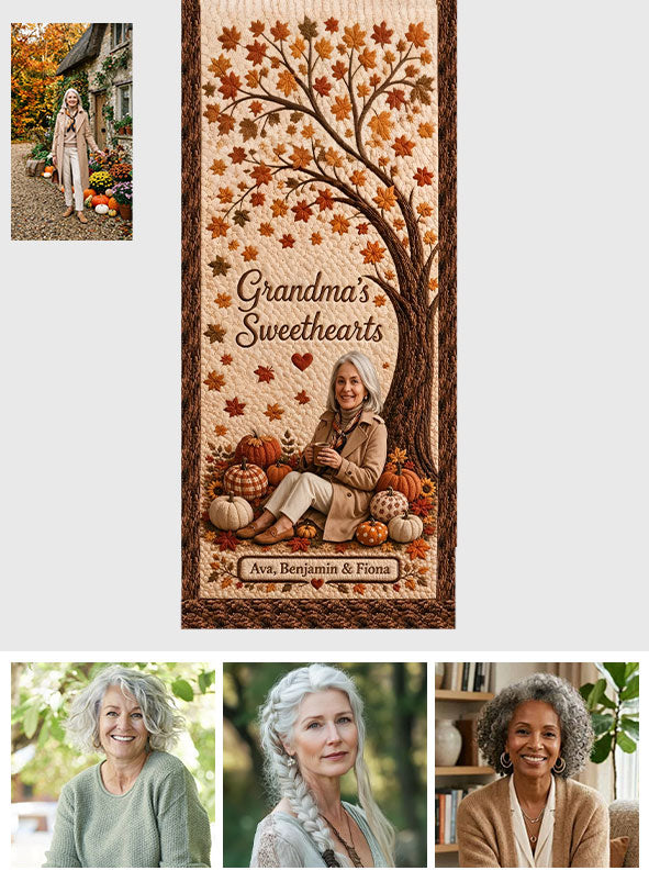 Grandma's House Fall Vibes - Personalized Grandma Table Runner