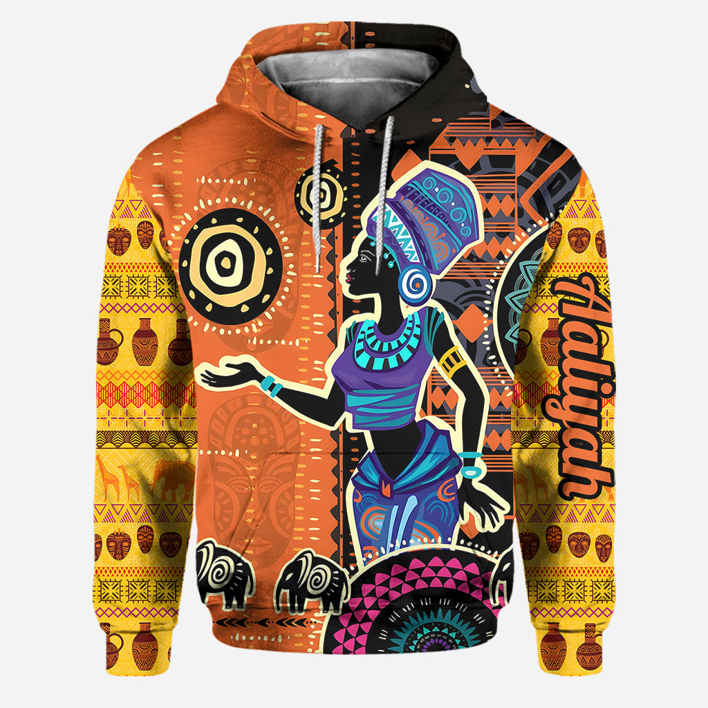 Couleurs d'Afrique - Sweat à capuche et legging personnalisés afro-américains