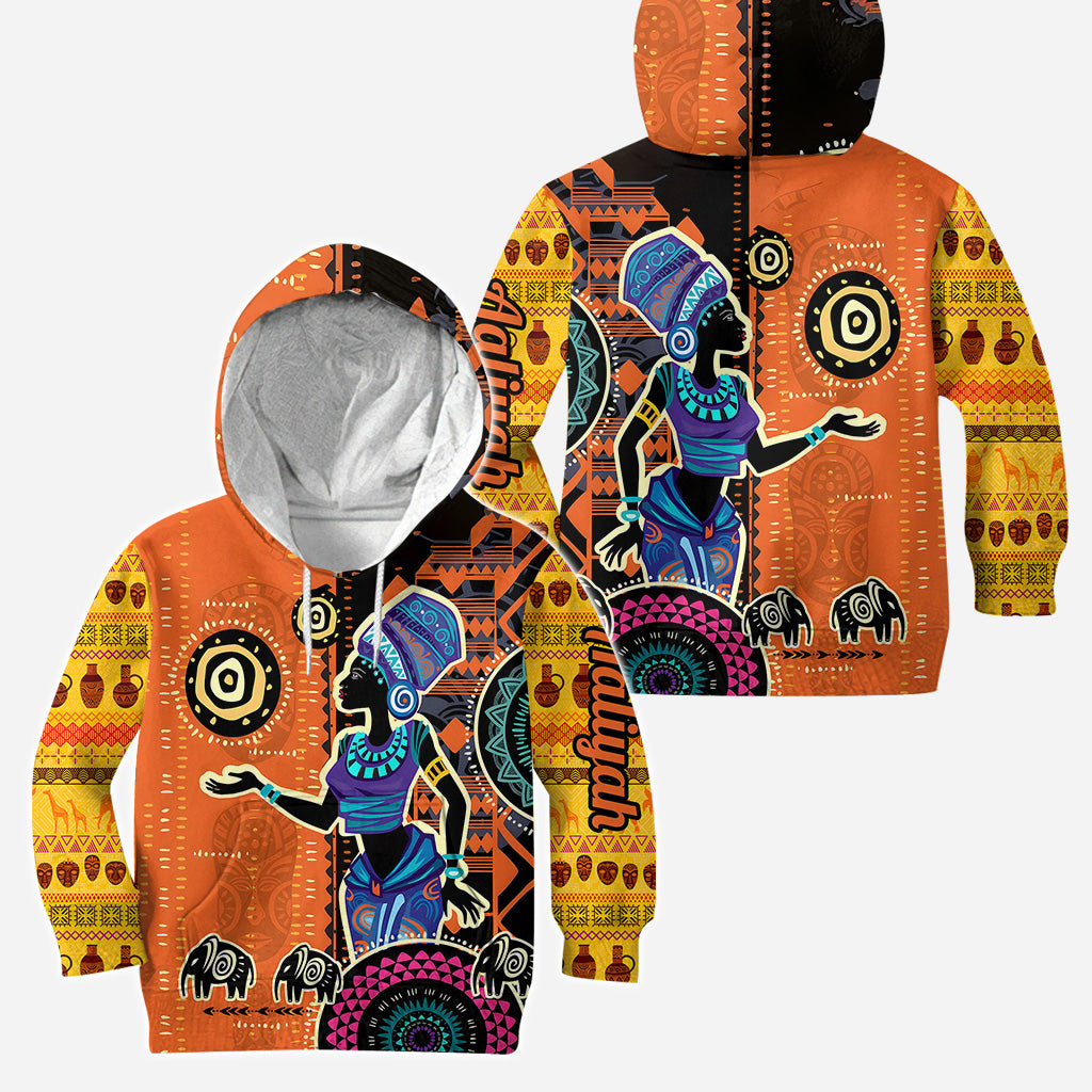 Couleurs d'Afrique - Sweat à capuche et legging personnalisés afro-américains