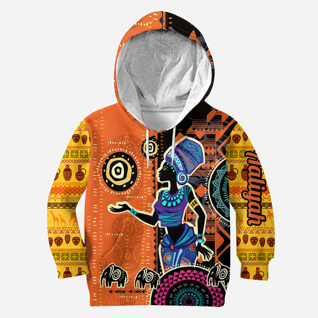 Couleurs d'Afrique - Sweat à capuche et legging personnalisés afro-américains