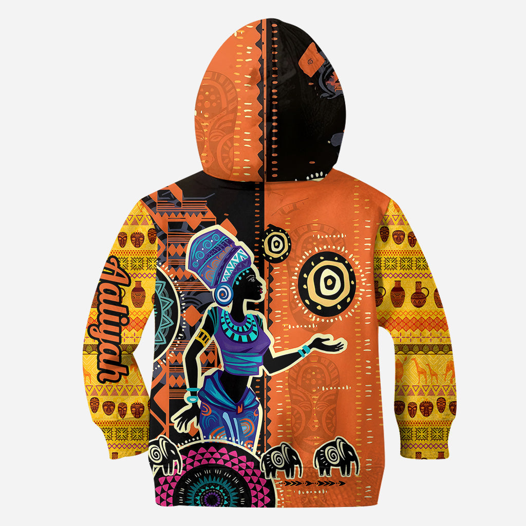 Couleurs d'Afrique - Sweat à capuche et legging personnalisés afro-américains