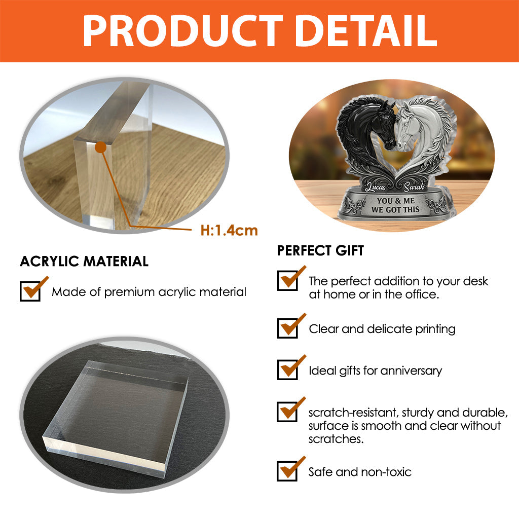 Toi et moi, on gère - Plaque acrylique personnalisée pour couple