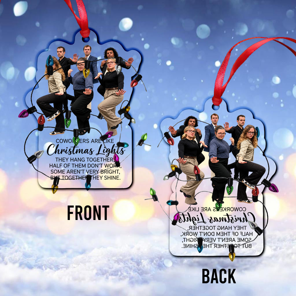 Ornement Amusant pour Collègues avec Lumière de Noël Personnalisée - Ornement Miniature