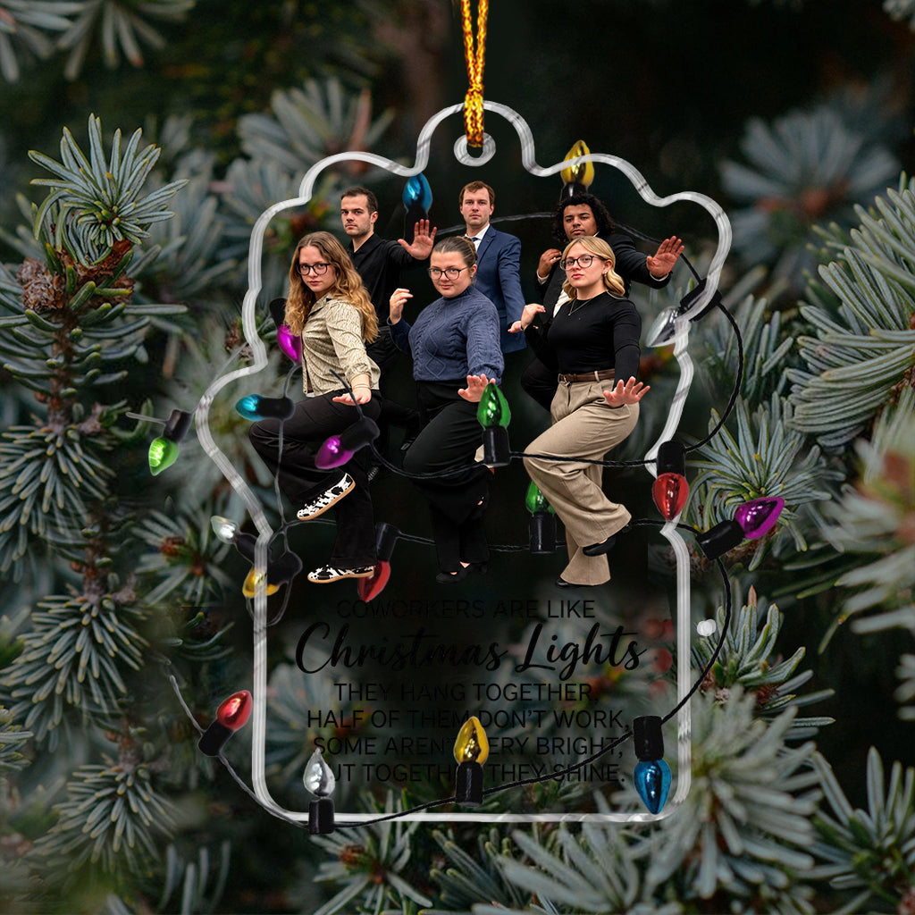 Ornement Amusant pour Collègues avec Lumière de Noël Personnalisée - Ornement Miniature