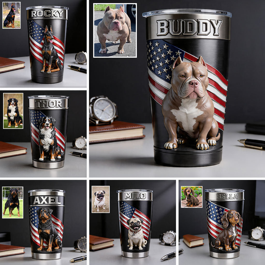Gobelet Personnalisé Photo Animaux Avec Motif Drapeau Américain