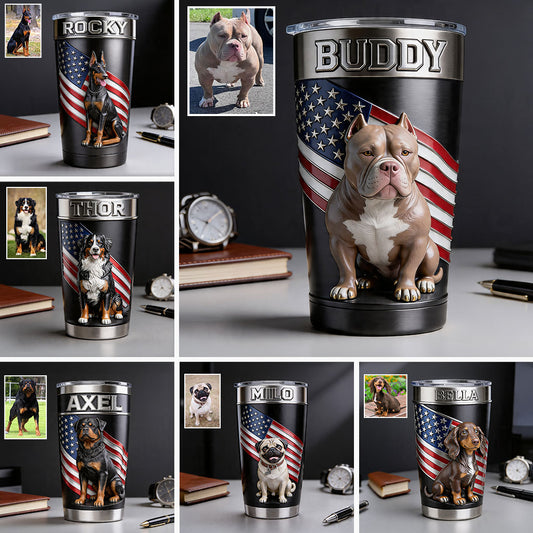 Gobelet Personnalisé Photo Animaux Avec Motif Drapeau Américain