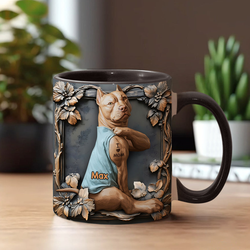 I Love Mom - Personalized Dog Accent Mug