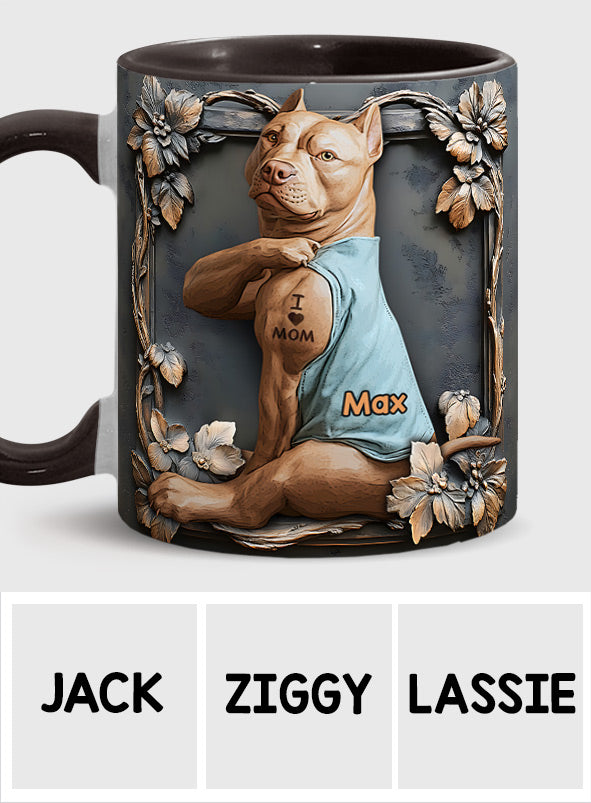 I Love Mom - Personalized Dog Accent Mug