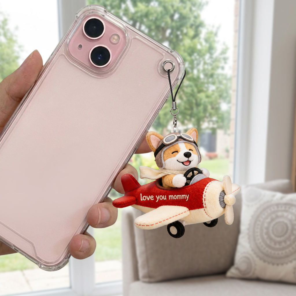 Idée Cadeau pour Amateurs de Chiens, Maman de Compagnie - Porte-Clés Peluche Personnalisé