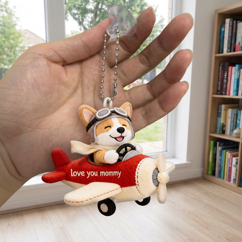 Idée Cadeau pour Amateurs de Chiens, Maman de Compagnie - Porte-Clés Peluche Personnalisé