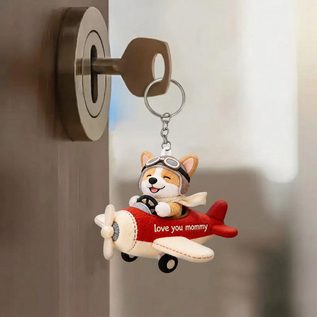 Idée Cadeau pour Amateurs de Chiens, Maman de Compagnie - Porte-Clés Peluche Personnalisé