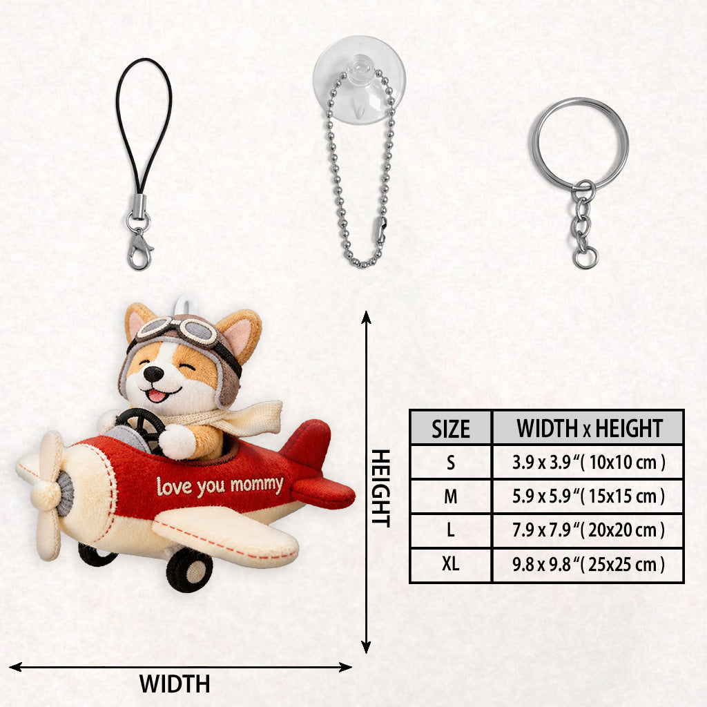 Idée Cadeau pour Amateurs de Chiens, Maman de Compagnie - Porte-Clés Peluche Personnalisé