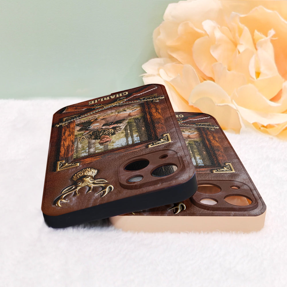 Hunting Achievement - Personalized Hunting Leather Phone Case